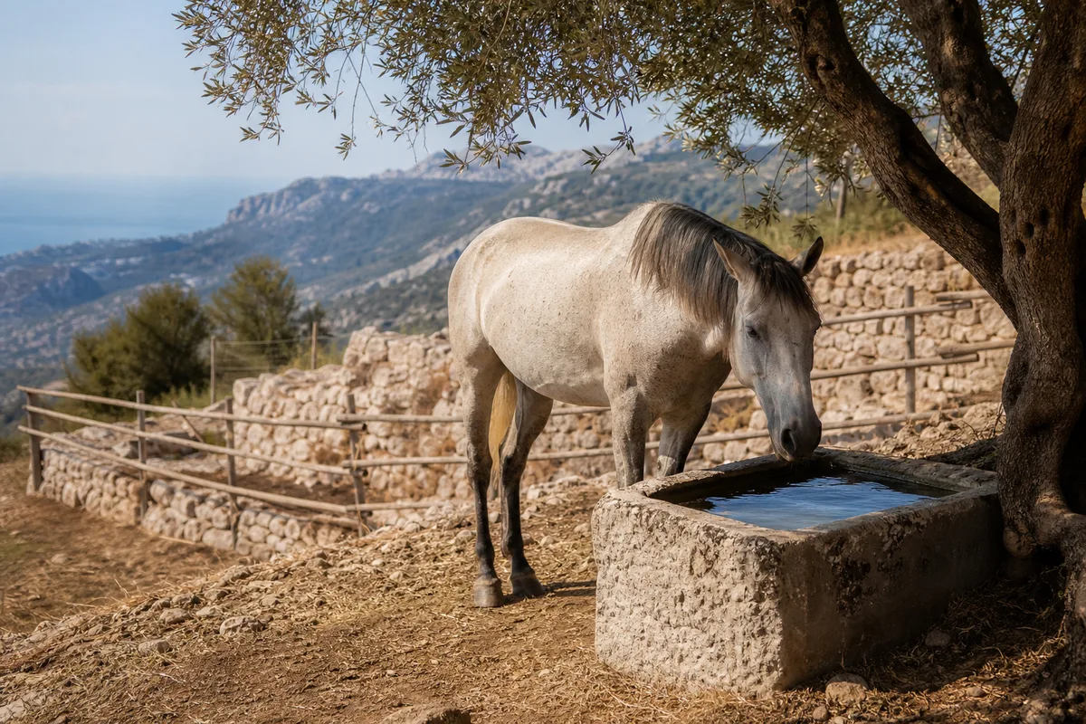 Chaleur, sécheresse et mouches : héberger un cheval en climat méditerranéen