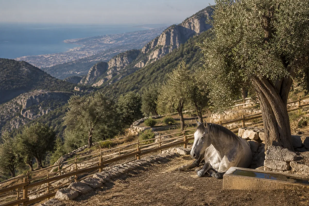 Vue étagée des Alpes-Maritimes, du littoral urbanisé aux crêtes des préalpes